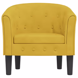 Poltrona Cabriolet Gialla in Vellutocod mxl 108482 - Vista aggiuntiva 3