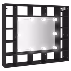 Armadietto a Specchio con LED Nero 91x15x76,5 cmcod mxl 130042 - Vista aggiuntiva 2