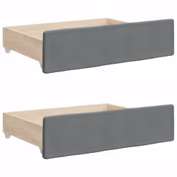 Cassetti da Letto 2pz Grigio Scuro Legno Multistrato e Tessutocod mxl 126683 - Vista aggiuntiva 2