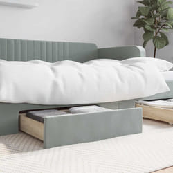 Vidaxl - Cassetti da Letto 2pz Grigio Chiaro Legno Multistrato e Velluto