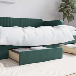 Vidaxl - Cassetti da Letto 2pz Verde Scuro Legno Multistrato e Velluto