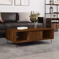 Tavolino Salotto Rovere Marrone 104x60x35 cm Legno Multistratocod mxl 129938