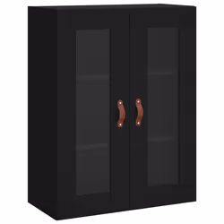 vidaXL Mobile a Parete Nero 69,5x34x90 cm - Vista aggiuntiva 2