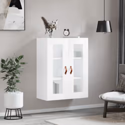 Mobile a Parete Bianco Lucido 69,5x34x90 cmcod mxl 79519 - Vista aggiuntiva 3