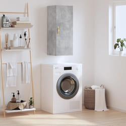 Armadietto da bagno, Mobile a Parete Grigio Cemento 34, 5x34x90 cm Vidaxl