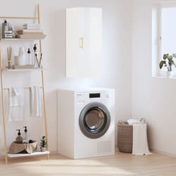 Armadietto da bagno, Mobile a Parete Bianco Lucido 34, 5x34x90 cm Vidaxl