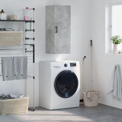 Armadietto da bagno, Mobile a Parete Grigio Cemento 34, 5x34x90 cm Vidaxl
