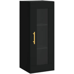 Mobile a Parete Nero 34,5x34x90 cm Vidaxl