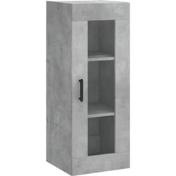 Mobile a Parete Grigio Cemento 34,5x34x90 cm vidaXL