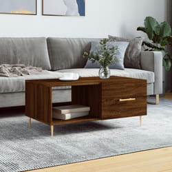 Tavolino da Salotto Rovere Marrone 90x50x40cm Legno Multistratocod mxl 129300