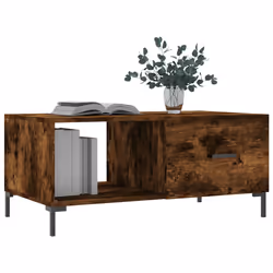 Tavolino da Salotto Rovere Fumo 90x50x40cm in Legno Multistratocod mxl 128798 - Vista aggiuntiva 3