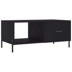 vidaXL Tavolino da Salotto Nero 90x50x40 cm in Legno Multistrato - Vista aggiuntiva 2
