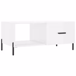 Tavolino da Salotto Bianco Lucido 90x50x40 cm Legno Multistratocod mxl 128037 - Vista aggiuntiva 2