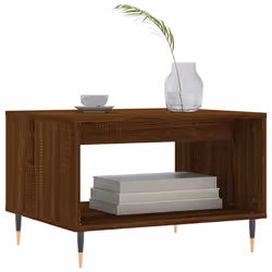 Tavolino da Salotto Rovere Marrone 60x50x40cm Legno Multistratocod mxl 80927