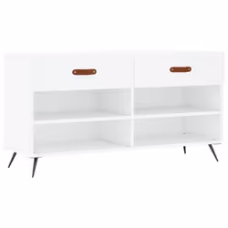 Panca Porta Scarpe Bianca 102x35x55 cm in Legno Multistratocod mxl 102900 - Vista aggiuntiva 2