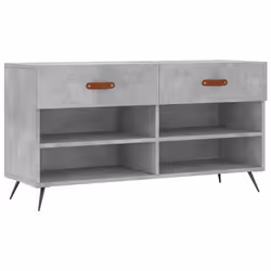 Panca Porta Scarpe Grigio Cemento 102x35x55cm Legno Multistratocod mxl 128395 - Vista aggiuntiva 2