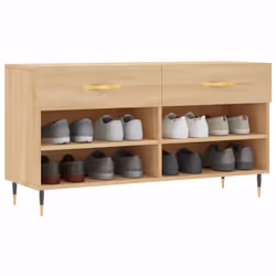 Panca Porta Scarpe Rovere Sonoma 102x35x55 cm Legno Multistratocod mxl 128499 - Vista aggiuntiva 3