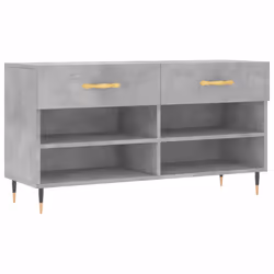 Panca Porta Scarpe Grigio Cemento 102x35x55cm Legno Multistratocod mxl 103893 - Vista aggiuntiva 2