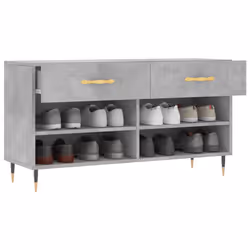 Panca Porta Scarpe Grigio Cemento 102x35x55cm Legno Multistratocod mxl 103893 - Vista aggiuntiva 3