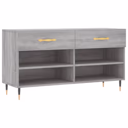 Panca Porta Scarpe Grigio Sonoma 102x35x55 cm Legno Multistratocod mxl 104854 - Vista aggiuntiva 2