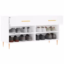 VidaXL 829724 scarpiera Bianco - Vista aggiuntiva 4