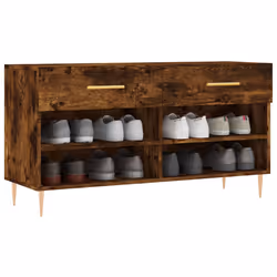 Panca Porta Scarpe Rovere Fumo 102x35x55 cm Legno Multistratocod mxl 105347 - Vista aggiuntiva 3
