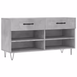 Panca Porta Scarpe Grigio Cemento 102x35x55cm Legno Multistratocod mxl 103959 - Vista aggiuntiva 2
