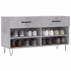 Panca Porta Scarpe Grigio Cemento 102x35x55cm Legno Multistratocod mxl 103959 - Vista aggiuntiva 3