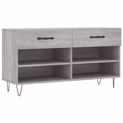 Panca Porta Scarpe Grigio Sonoma 102x35x55 cm Legno Multistratocod mxl 128827 - Vista aggiuntiva 2