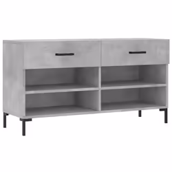 Panca Porta Scarpe Grigio Cemento 102x35x55cm Legno Multistratocod mxl 128038 - Vista aggiuntiva 2