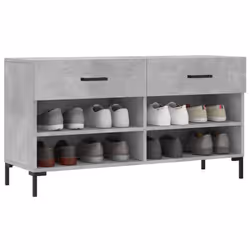 Panca Porta Scarpe Grigio Cemento 102x35x55cm Legno Multistratocod mxl 128038 - Vista aggiuntiva 3