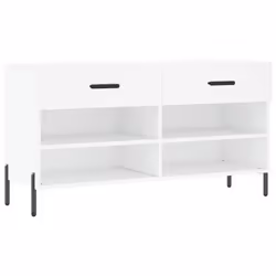 Panca Porta Scarpe Bianca 102x35x55 cm in Legno Multistratocod mxl 103497 - Vista aggiuntiva 2
