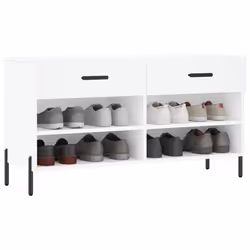 Panca Porta Scarpe Bianca 102x35x55 cm in Legno Multistratocod mxl 103497 - Vista aggiuntiva 3