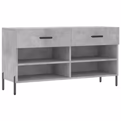 Panca Porta Scarpe Grigio Cemento 102x35x55cm Legno Multistratocod mxl 127896 - Vista aggiuntiva 2