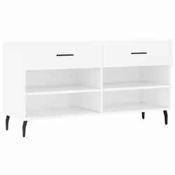 Panca Porta Scarpe Bianca 102x35x55 cm in Legno Multistratocod mxl 79596 - Vista aggiuntiva 2