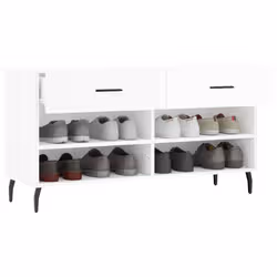 VidaXL 829758 scarpiera Bianco - Vista aggiuntiva 4