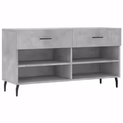 Panca Porta Scarpe Grigio Cemento 102x35x55cm Legno Multistratocod mxl 103962 - Vista aggiuntiva 2