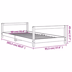 VidaXL 834395 lettino per bambini Nero Legno - Vista aggiuntiva 8