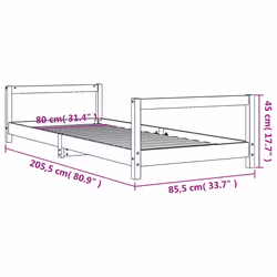 VidaXL 834404 lettino per bambini Nero Legno - Vista aggiuntiva 8