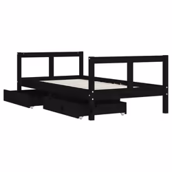 VidaXL 834407 lettino per bambini Nero Legno - Vista aggiuntiva 4