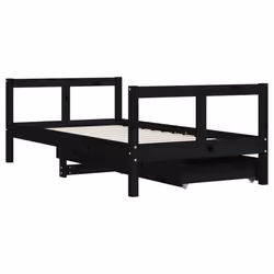 VidaXL 834407 lettino per bambini Nero Legno - Vista aggiuntiva 7