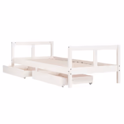 VidaXL 834409 lettino per bambini Bianco Legno - Vista aggiuntiva 4