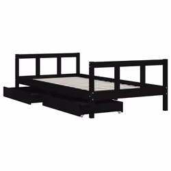 VidaXL 834410 lettino per bambini Nero Legno - Vista aggiuntiva 4