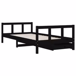 VidaXL 834410 lettino per bambini Nero Legno - Vista aggiuntiva 7