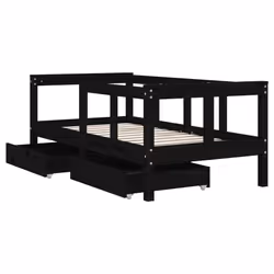 VidaXL 834416 lettino per bambini Nero Legno - Vista aggiuntiva 4