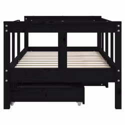 VidaXL 834416 lettino per bambini Nero Legno - Vista aggiuntiva 5