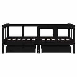 VidaXL 834416 lettino per bambini Nero Legno - Vista aggiuntiva 6
