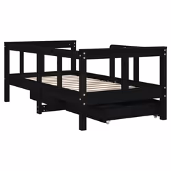 VidaXL 834416 lettino per bambini Nero Legno - Vista aggiuntiva 7