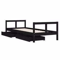 VidaXL 834419 lettino per bambini Nero Legno - Vista aggiuntiva 4
