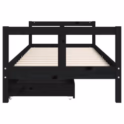VidaXL 834419 lettino per bambini Nero Legno - Vista aggiuntiva 5